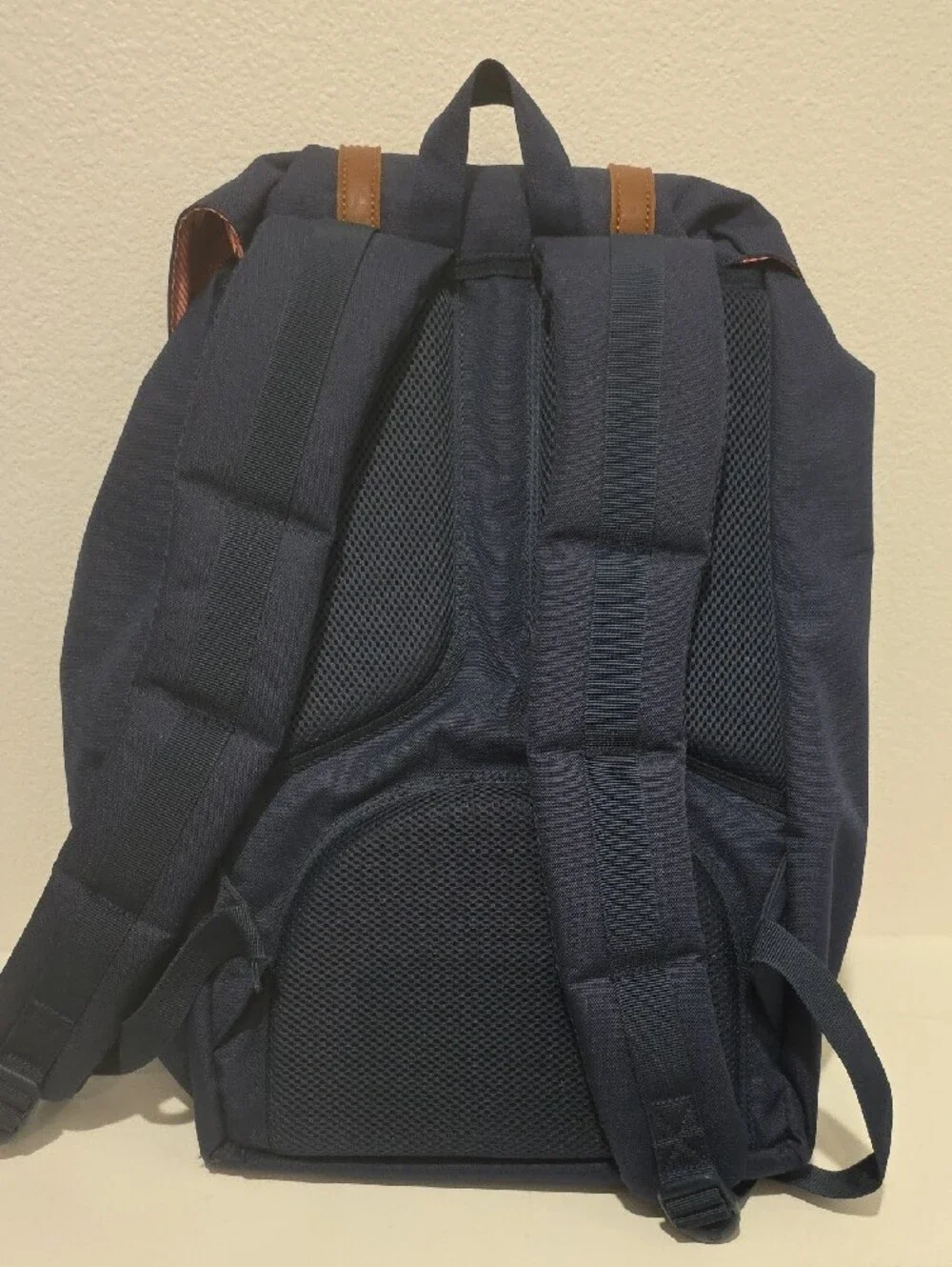 Herschel Supply Company Navy Backpack with Brown Straps NWOT